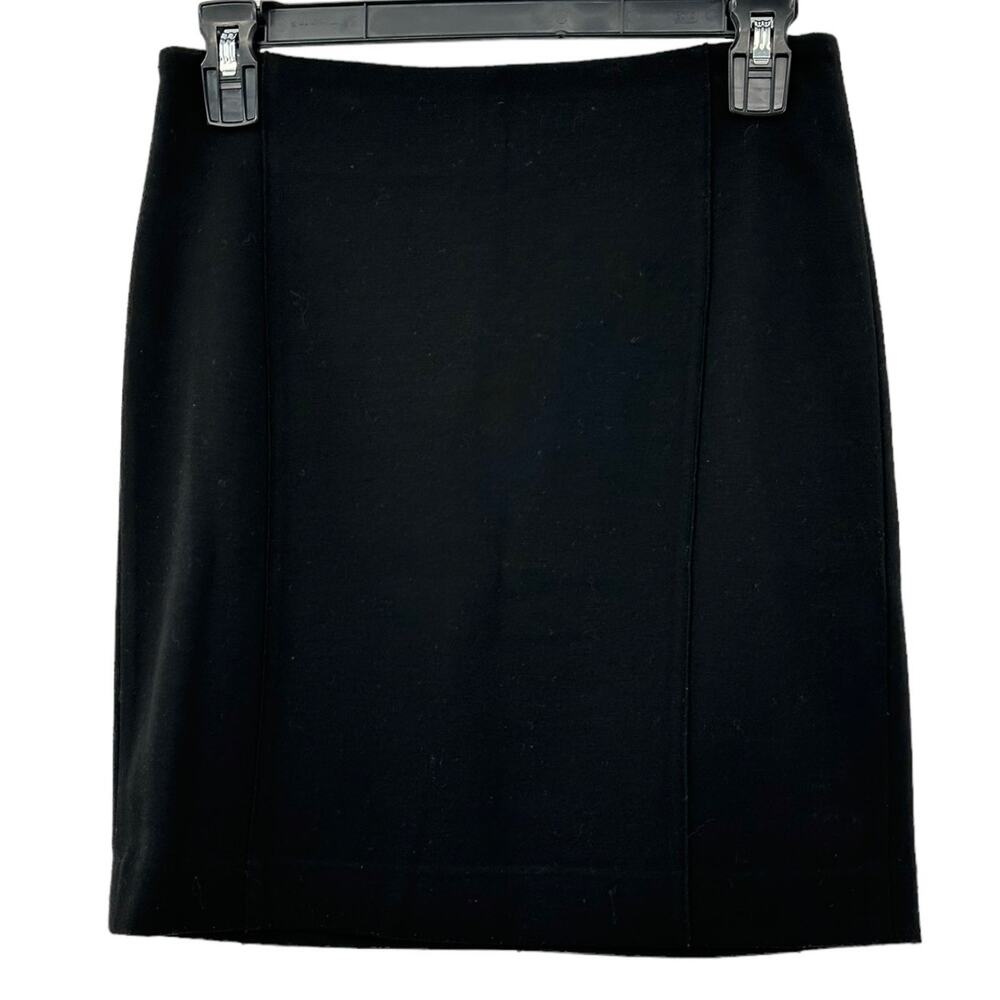 Rebecca Taylor Skirt Womens 4 Pencil Mini Black Ponte Knit Minimalist Party Club
